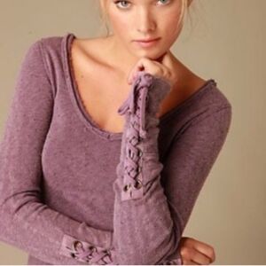 RARE Free People Lace Up Thermal